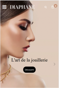 Exemple d'header transparent responsive sur mobile