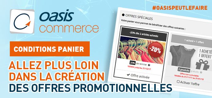 Bandeau créez des offres promotionnelles en fonction du panier de l’e-acheteur